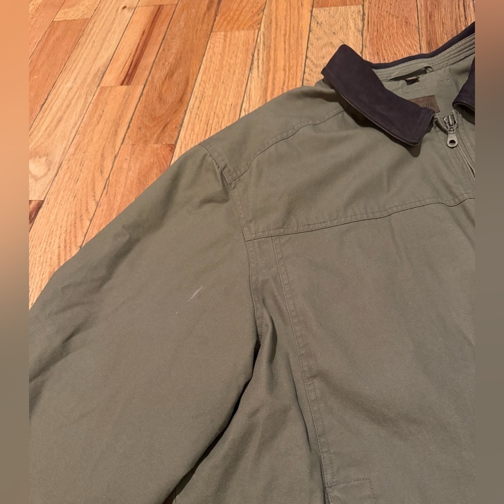 St Johns Bay Green Chore Barn Coat Jacket Flannel Lined Men’s Size XXL - Picture 14 of 16